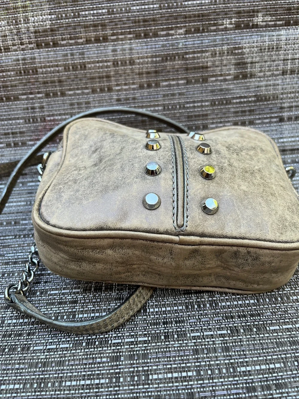 Michael Kors Gray Suede Card Wallet Crossbody Insert